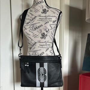 Black and Gray Crossbody Bag by Coach